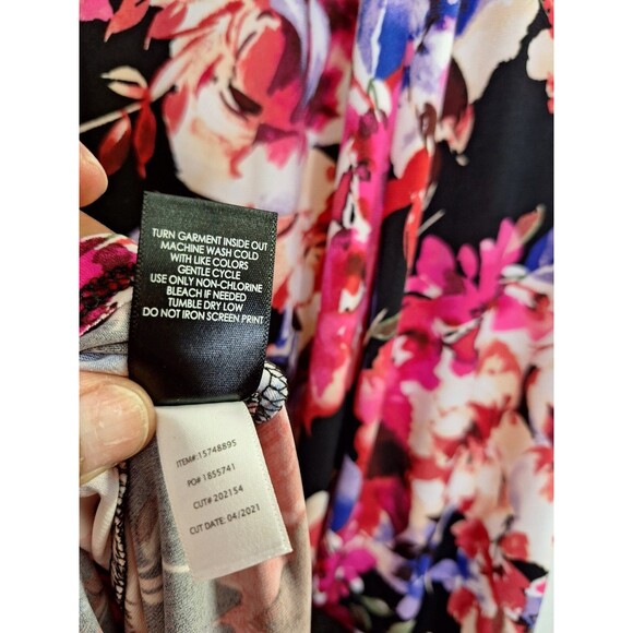 TORRID Floral Midi Skater Dress Plus Sz 2x Studio Knit Lace Whimsigoth Mature - Picture 11 of 15